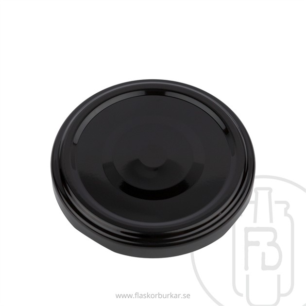 Twist off lid, 63mm, Black, Safety button